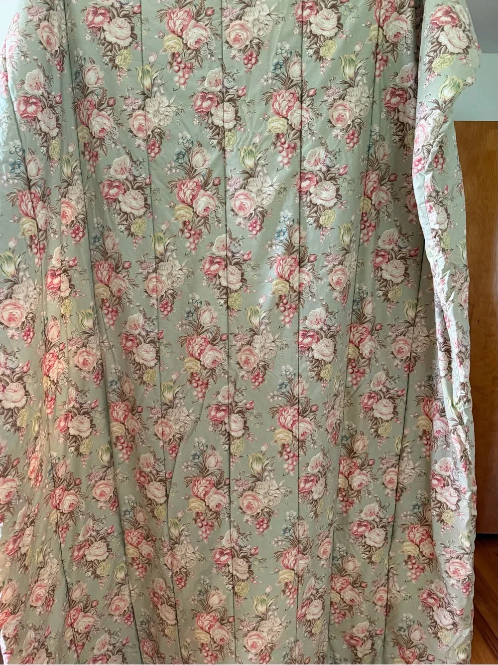 Ralph Lauren Vintage Charlotte IV Floral Twin Comforter Sage Pink Roses Cottage